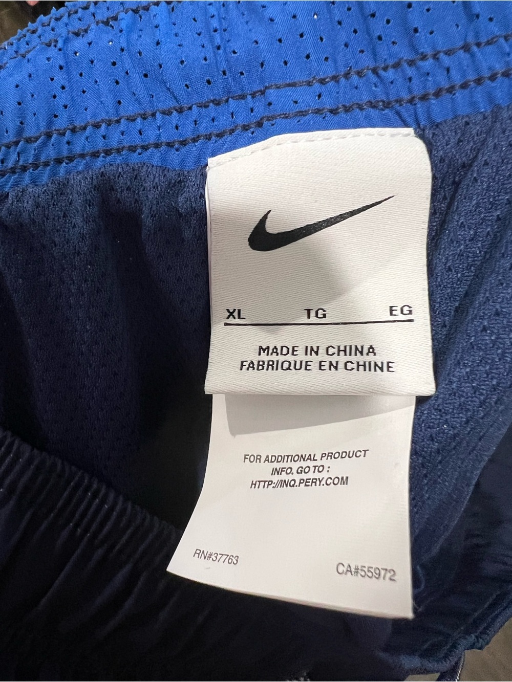 Men’s Nike Swim Trunks Blue Size L - Picture 4 of 4